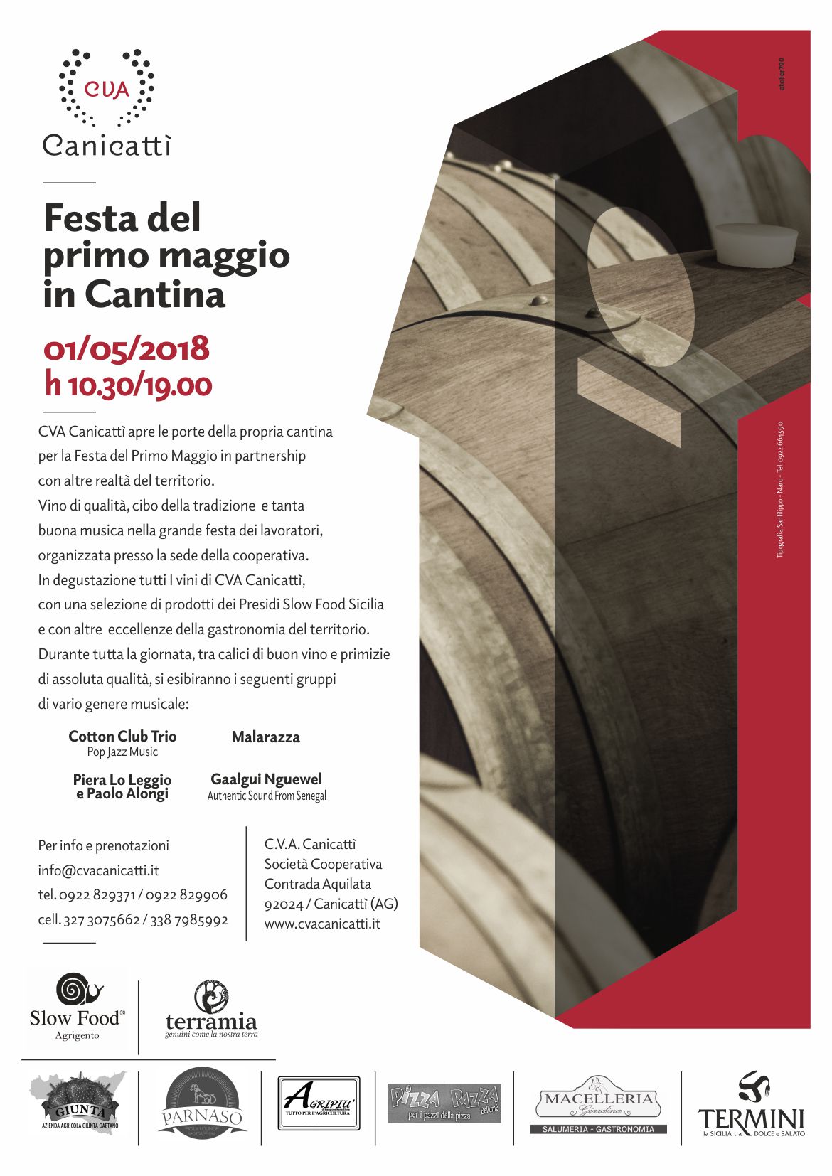 Festa del Primo Maggio in Cantina - CVA Canicattì - Vini Siciliani